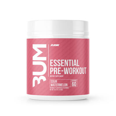 Mango Supplement Facts figure and form
Supplement facts for CBUM Essential Pre-Workout Sour Watermelon displaying dosages of caffeine, beta-alanine, and tyrosine