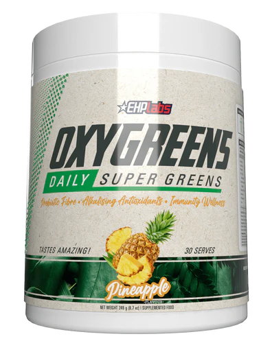 EHP Labs OxyGreens super greens powder pineapple flavour for immunity digestion and wellness