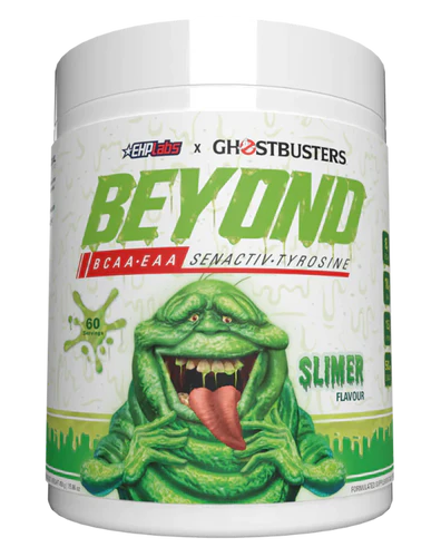 EHP Labs Beyond BCAA and EAA Pineapple flavour tub featuring white label and green slimer design on front
