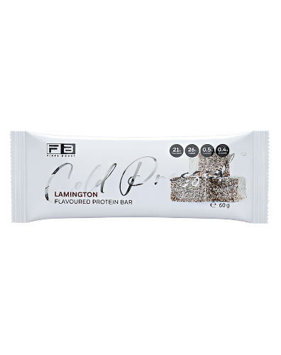 Fibre Boost Cold Pressed Protein Bar lamington flavour high protein low sugar snack 60g