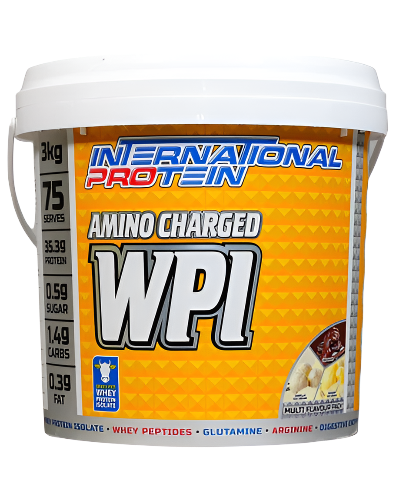 Amino Charged WPI mixed flavour pack whey protein isolate 3kg by International Protein