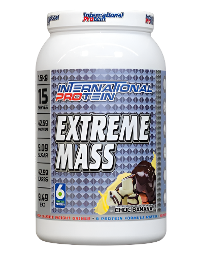 International Protein Extreme Mass high protein weight gainer 1.5kg choc banana flavour