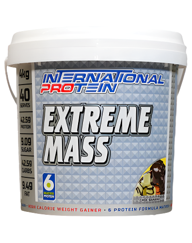 International Protein Extreme Mass high calorie muscle gainer 4kg choc banana flavour