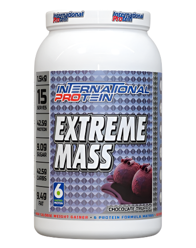 International Protein Extreme Mass high protein weight gainer 1.5kg chocolate truffle flavour