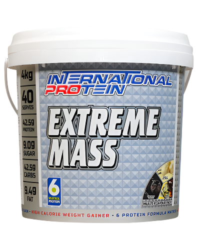 International Protein Extreme Mass high calorie muscle gainer 4kg multi flavour