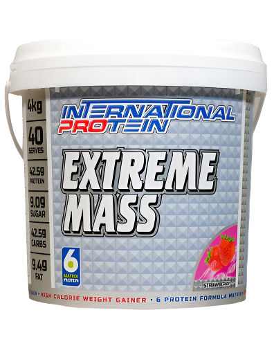 International Protein Extreme Mass high calorie muscle gainer 4kg strawberry flavour