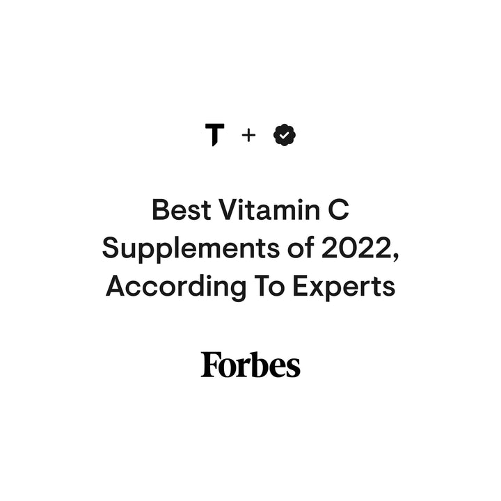 Forbes expert endorsement image highlighting Thorne Vitamin C as a top-rated supplement