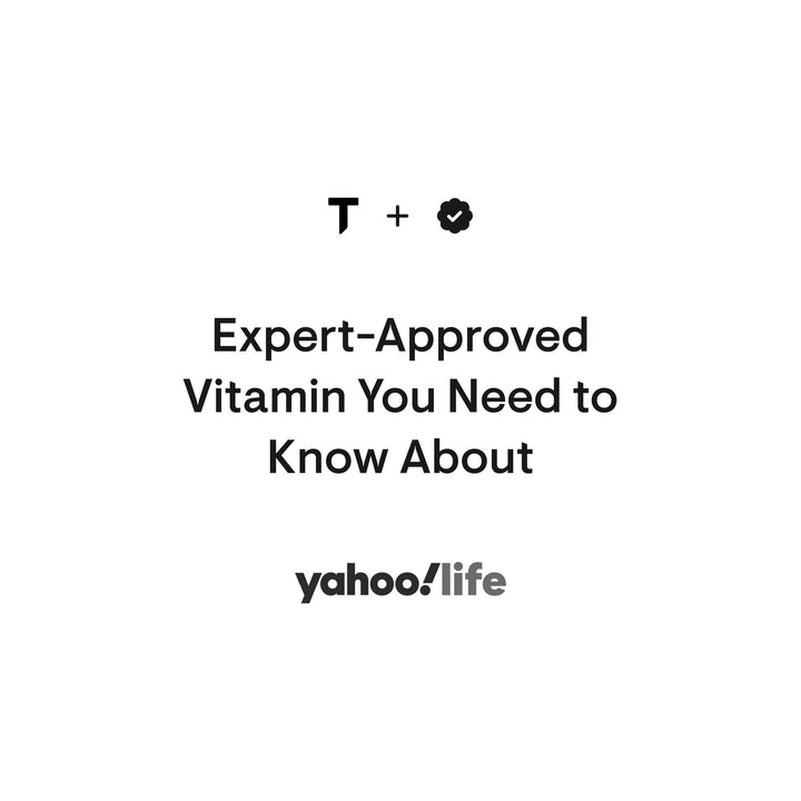 Expert-approved vitamin D message featuring Yahoo Life endorsement for trusted formulation