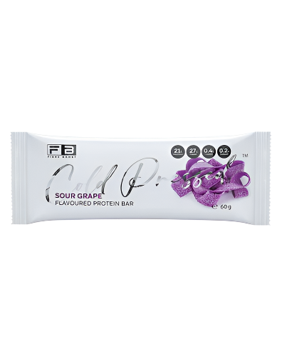 Fibre Boost Cold Pressed Protein Bar sour grape flavour high protein low sugar snack 60g