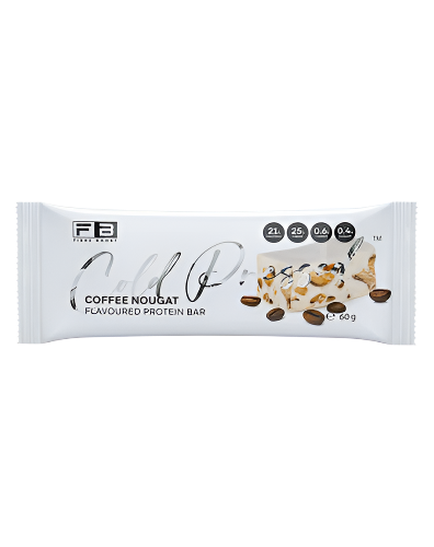 Fibre Boost Cold Pressed Protein Bar coffee nougat flavour high protein low sugar snack 60g