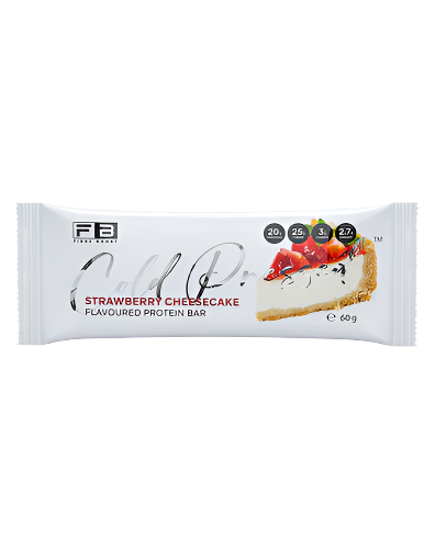Fibre Boost Cold Pressed Protein Bar strawberry cheesecake flavour high protein low sugar snack 60g