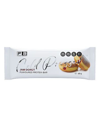 Fibre Boost Cold Pressed Protein Bar jam donut flavour high protein low sugar snack 60g