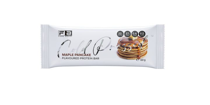 Fibre Boost Cold Pressed Protein Bar maple pancake flavour high protein low sugar snack 60g