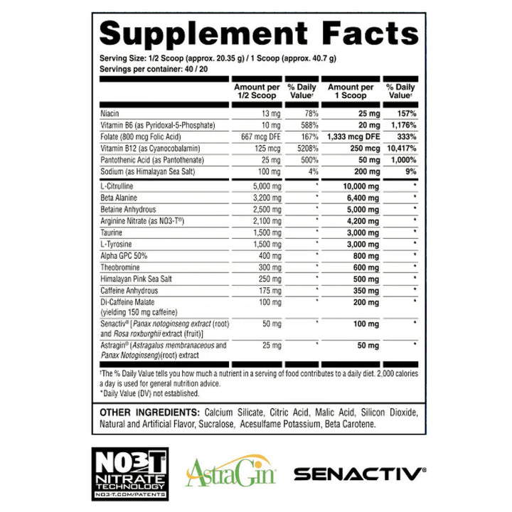 Appolon Nutrition Hooligan V7 supplement facts label with various nutrients and branding on a white background