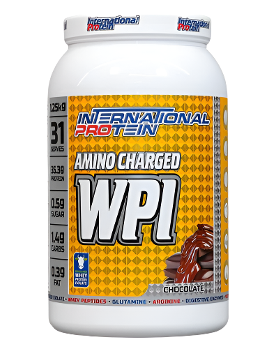 Amino Charged WPI chocolate whey protein isolate 1.25kg by International Protein