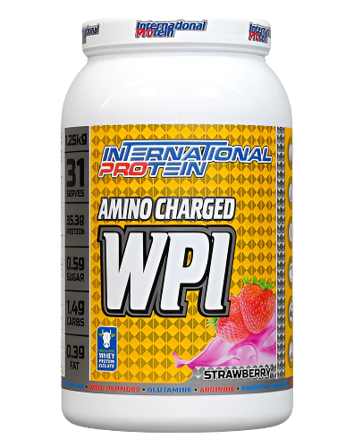 Amino Charged WPI strawberry whey protein isolate 1.25kg by International Protein