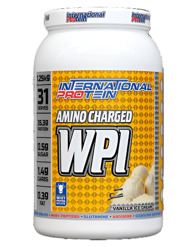 Amino Charged WPI vanilla ice cream whey protein isolate 1.25kg by International Protein